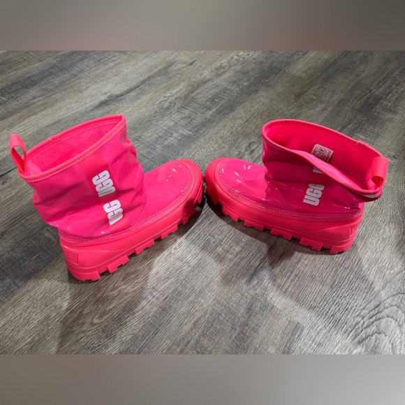 UGG Other - UGG Classic Brellah Mini Waterproof Slip On Rain Boot- Pink, Big Kid’s Size 6